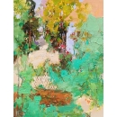 y15947-油畫-油畫風景系列-竹籬